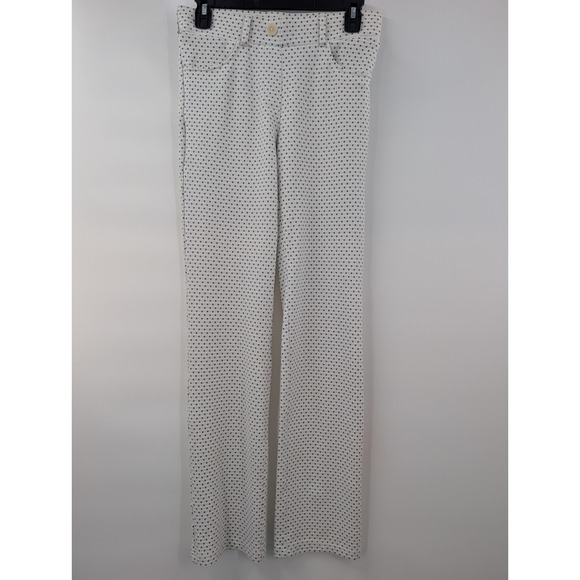 Betabrand size Small 7-Pocket Dress Pants Yoga Straight Leg White Square *HOLE* - Picture 2 of 13